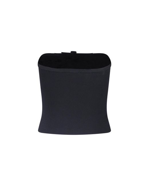 Courreges Blue Top “Buckle Knit Bustier”