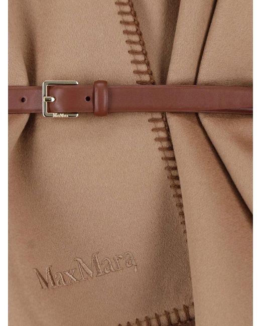 Max Mara Brown Virgin Wool Cape