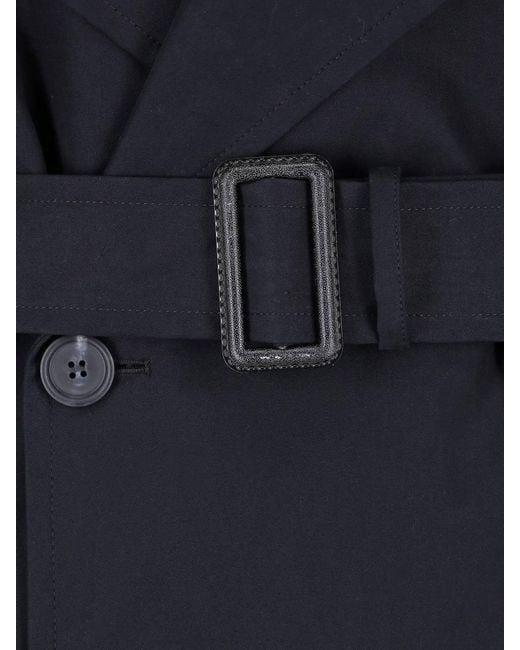 MM6 by Maison Margiela Black Cotton Twill Trench