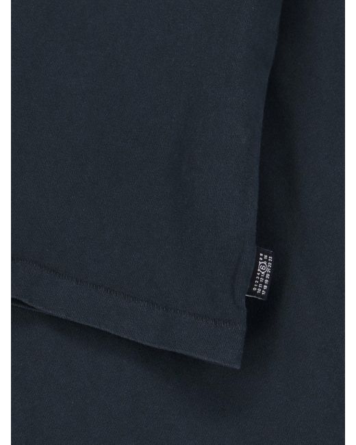 MM6 by Maison Margiela Blue Mm6 Logo T-Shirt for men