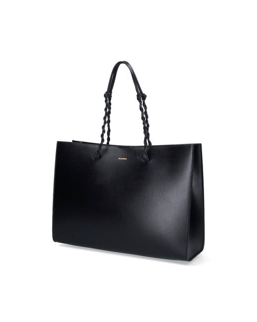 Borsa Tote "Tangle" di Jil Sander in Black