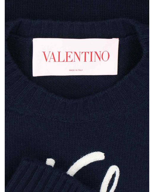 Valentino Blue 'Chez' Sweater for men