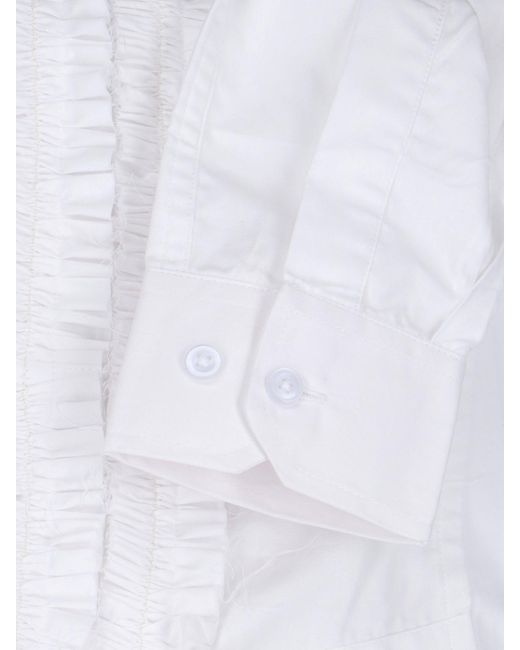 Camicia Con Rouches "Frill" di HODAKOVA in White