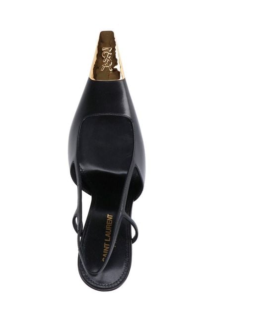 Saint Laurent Black Slingback Pumps "Jeanne"