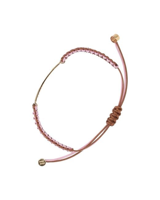 Miu Miu White Logo Bracelet
