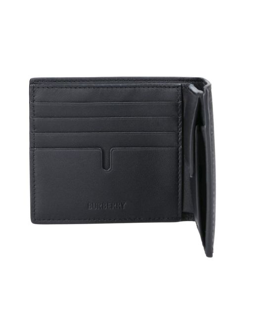 Burberry Gray Bi-Fold Wallet "Check" for men