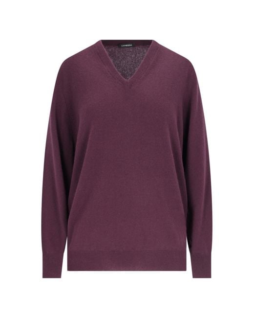 Canessa Purple V-Neck Sweater