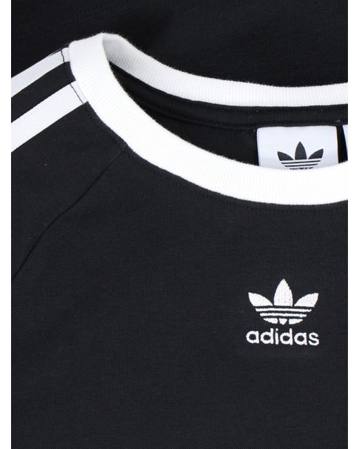 Adidas Black '3-stripes Baby' Crop T-shirt