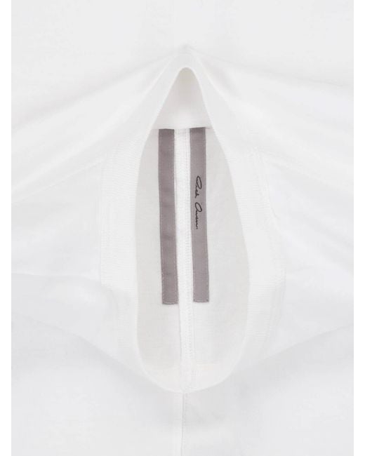 Rick Owens White Cotton T-Shirt for men