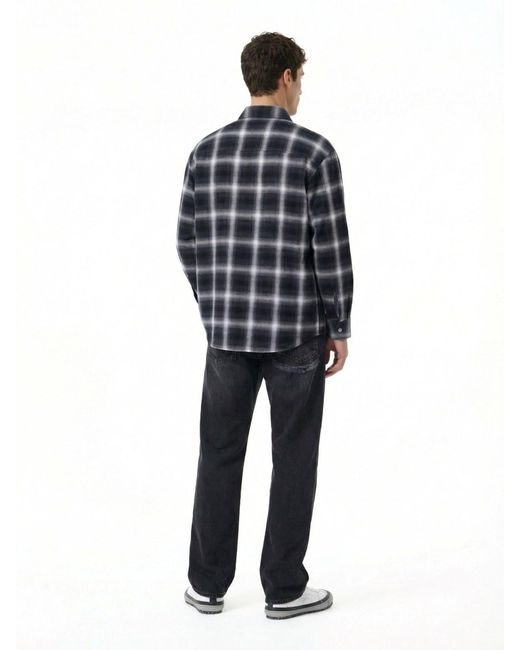 Our Legacy Blue Moss Checked Shirt for men