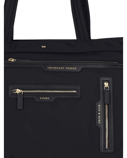 Anya Hindmarch Black Multi-pocket Tote Bag