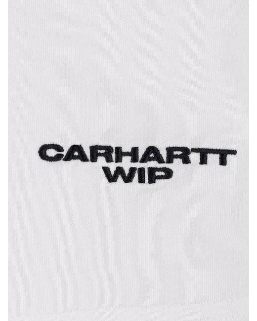 Carhartt White T-Shirt “S/S Chapert Script” for men