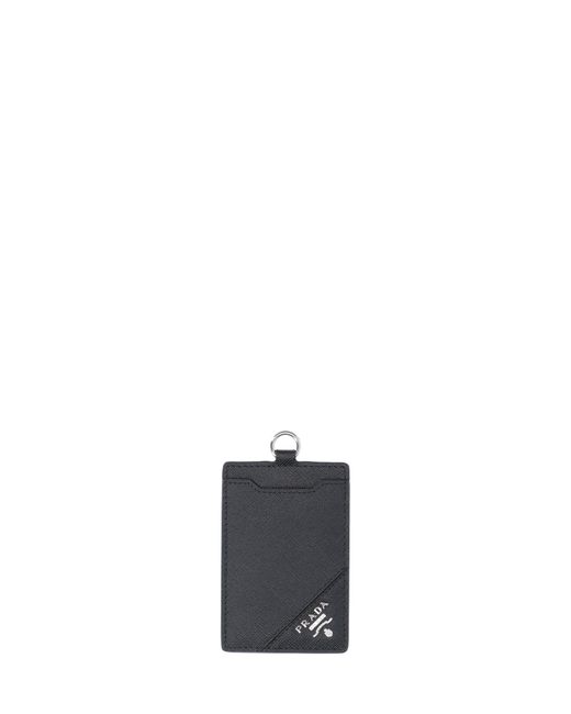 Porta Badge Saffiano da Uomo di Prada in Nero | Lyst