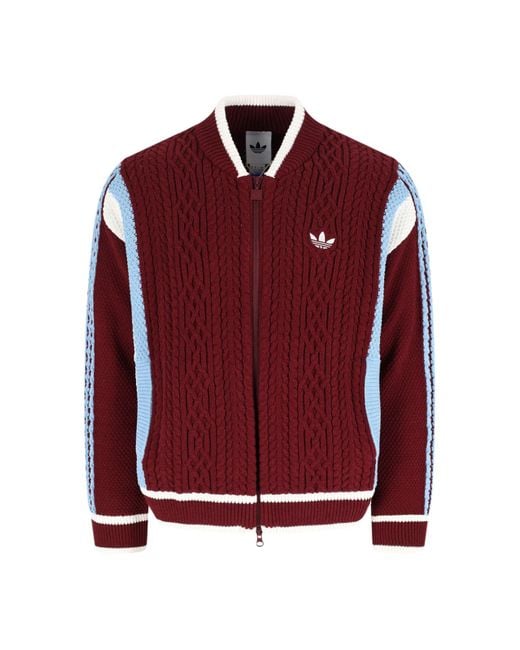 Adidas Red Retro Remix Cardigan for men