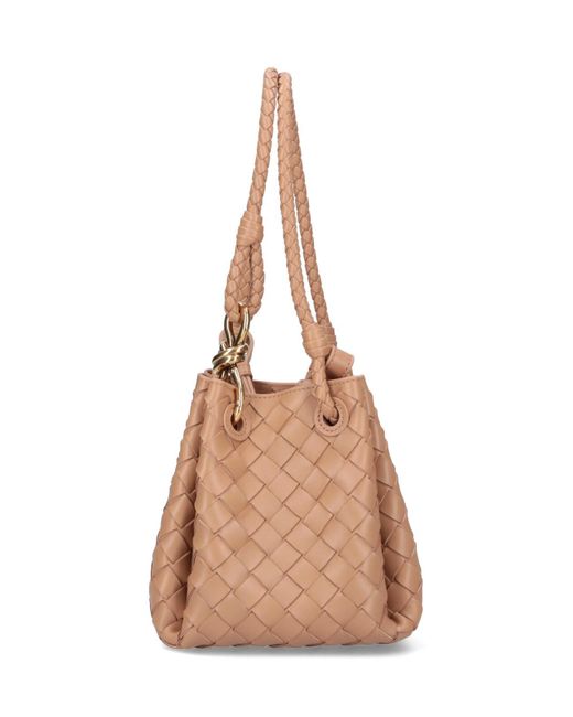 Borsa Piccola "Parachute" di Bottega Veneta in Natural