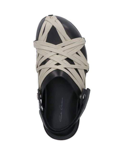 Mules "Megalaced" di Rick Owens in Black
