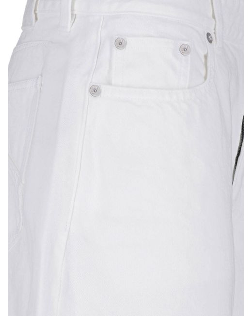 Alaïa White Rounded Jeans