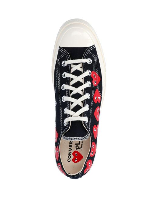 COMME DES GARÇONS PLAY Black Low "Converse Multi Heart Chuck 70" Sneakers