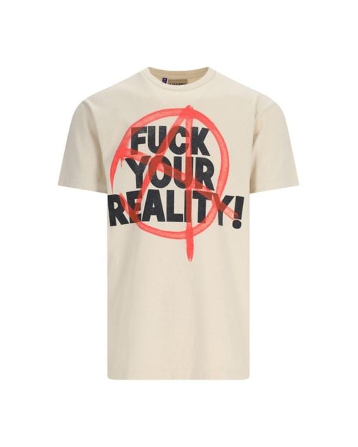 GALLERY DEPT. White 'fuck Your Reality' T-shirt for men