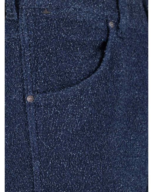 Vivienne Westwood Blue Straight-Leg Trousers With Textured Fabric for men