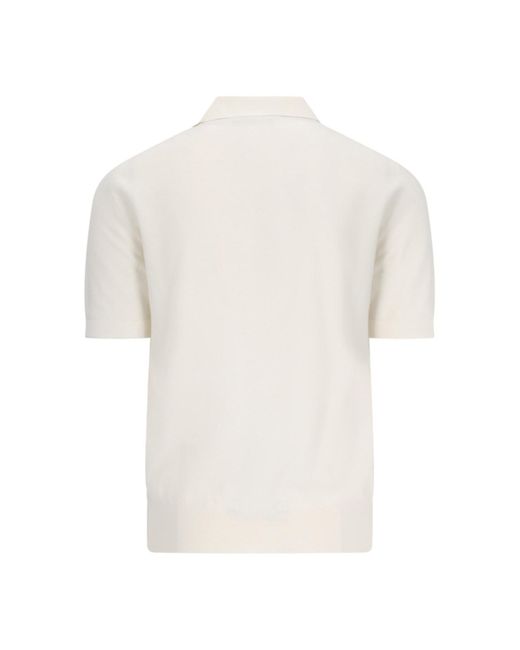 Loro Piana White Basic Polo Shirt for men