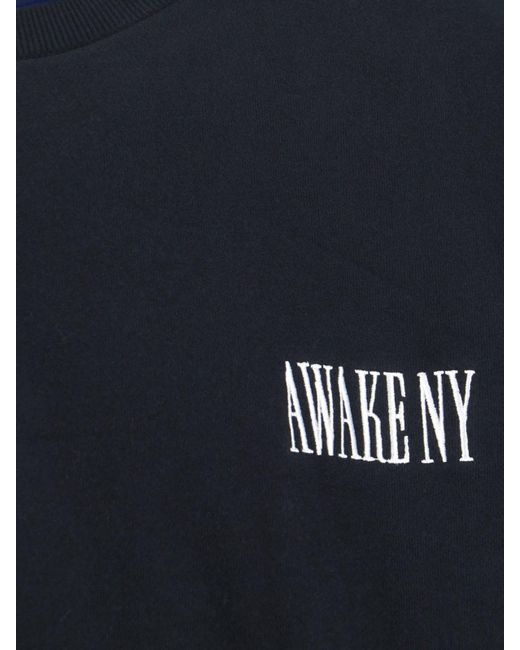AWAKE NY Blue 'spire' Crew Neck Sweatshirt for men