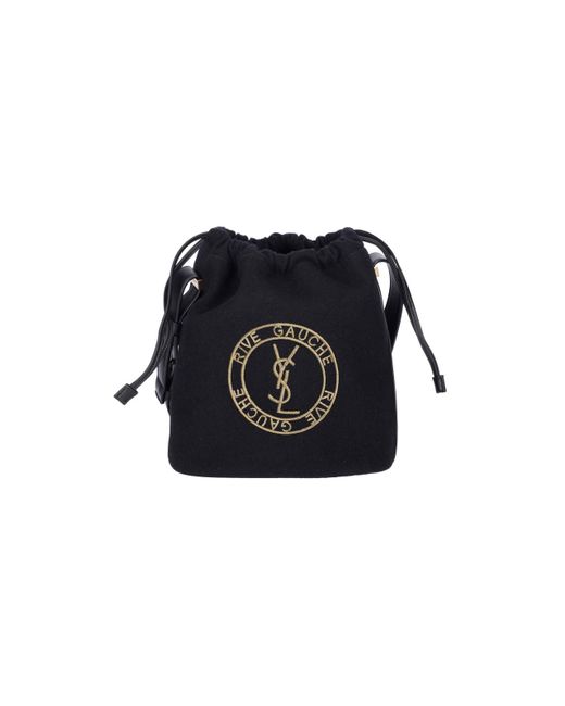 Saint Laurent Black Small Bucket Bag "rive Gauche" for men