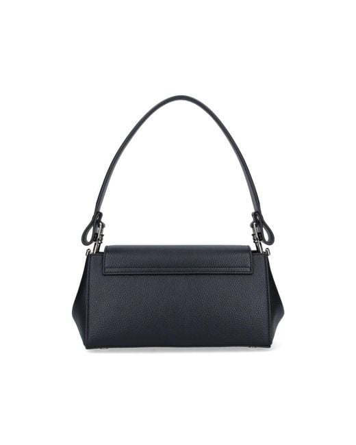 Vivienne Westwood Blue Structured Flap Shoulder Bag