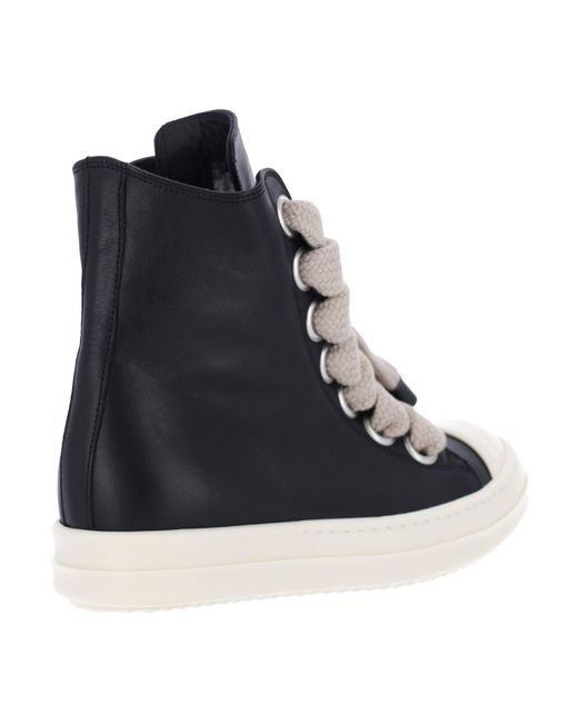 Rick Owens Black Sneakers "Jumbo Lace"