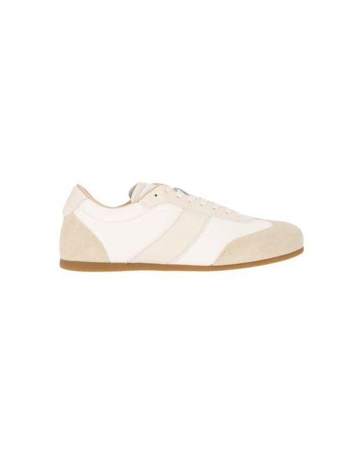 Lemaire White Soft Runner Fabric Sneakers