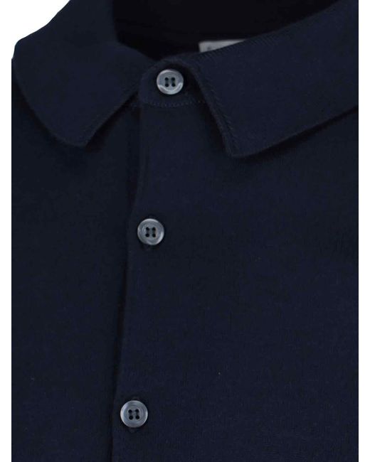John Smedley Blue Polo "Adrian" for men