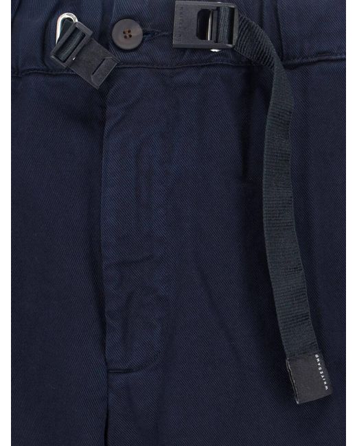 White Sand Blue Belt Shorts for men