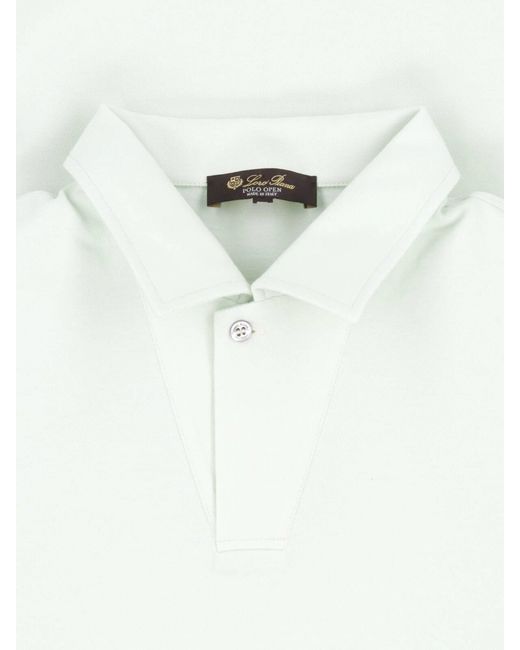 Loro Piana White Polo "Brenna" for men