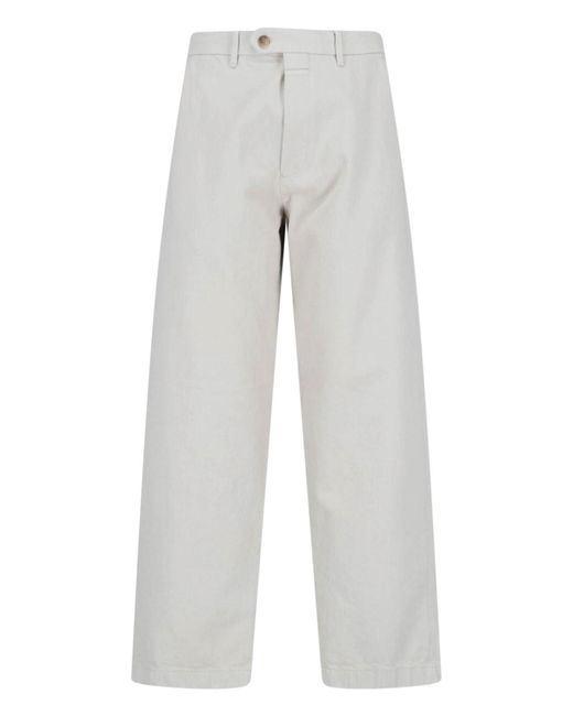 Closed Gray 100% Cotton Trousers for men