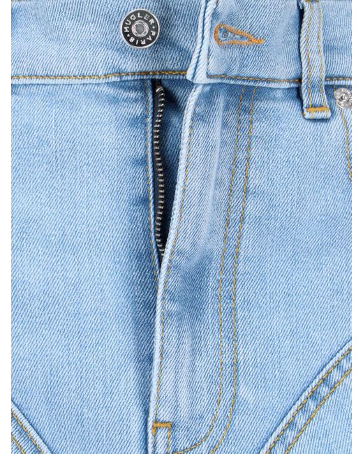 Jeans "Spiral" di Mugler in Blue