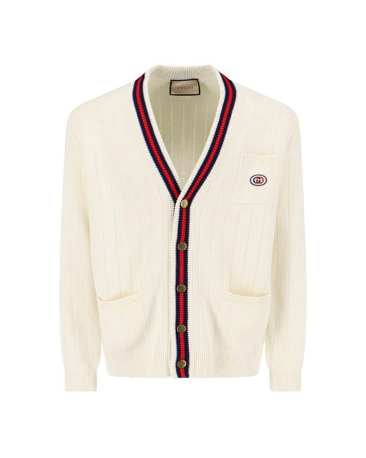 Gucci Natural Knitted Cardigan for men