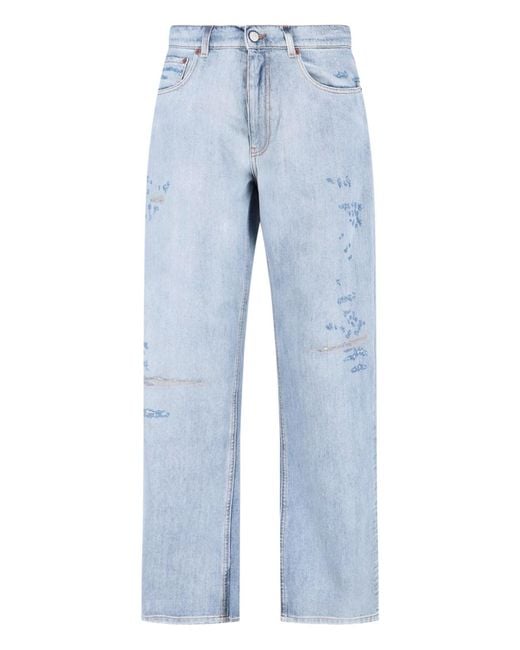 MM6 by Maison Margiela Blue Straight Jeans for men