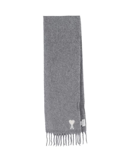 AMI Gray Scarf De Cœur"