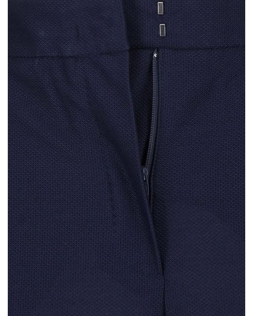 Max Mara Blue Wide Cotton Pants