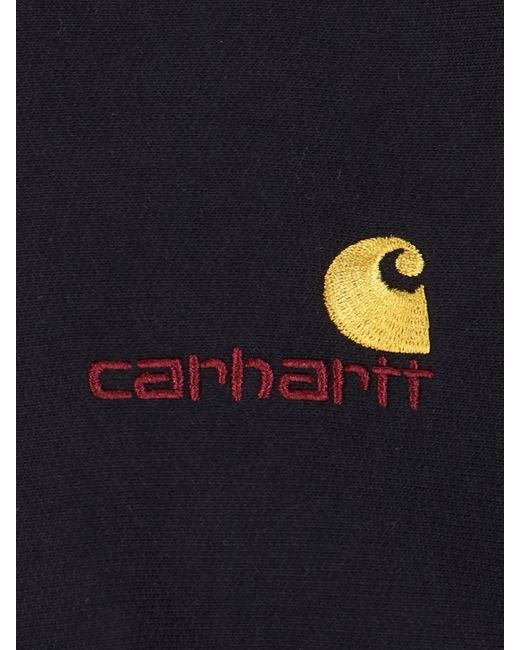 Carhartt Blue 'american Script' Crew-neck Sweatshirt for men
