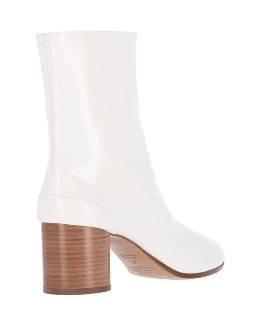 Maison Margiela White Ankle Boots "Tabi"