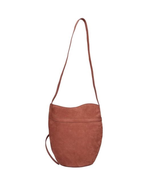 Liffner White Bucket Bag "Belted"