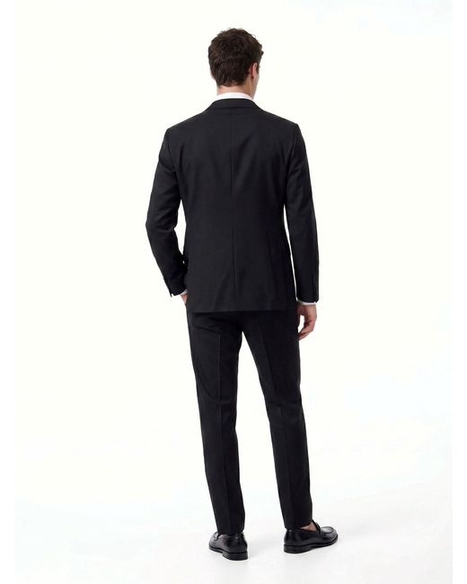 Caruso Blue Double-Breasted Suit for men