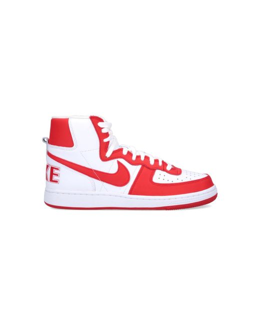 'Terminator High' Sneakers di Comme des Garçons in Red