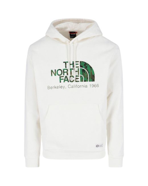 Felpa Cappuccio "Berkeley California" di The North Face in White da Uomo