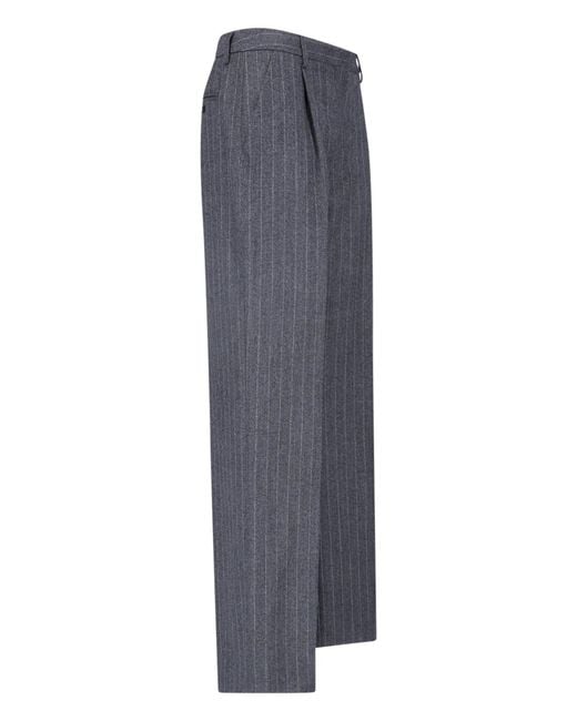 Lardini Blue Virgin Wool Trousers