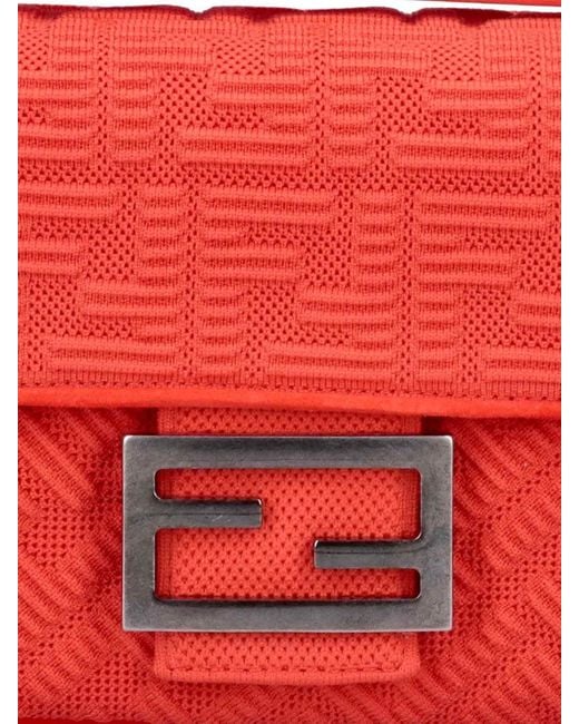 Fendi Red 'Baguette Chain' Midi Bag