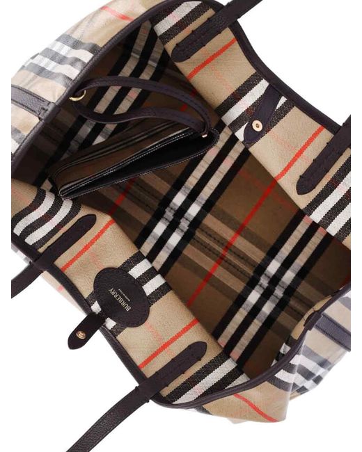 Burberry White Highlands Medium Tote Bag