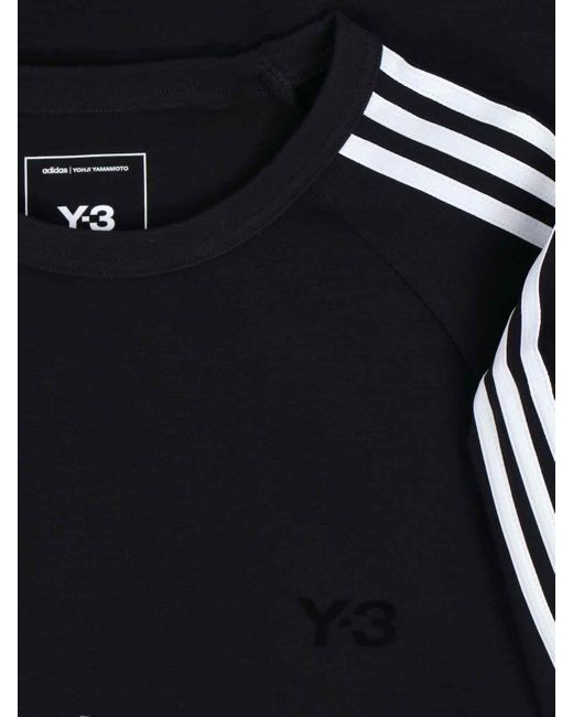 Y-3 Black T-Shirts And Polos Lyocell