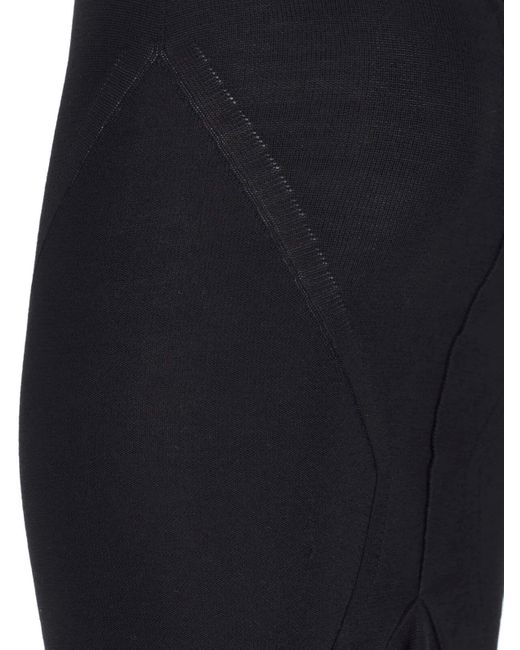 Rick Owens Black Asymmetric Midi Skirt
